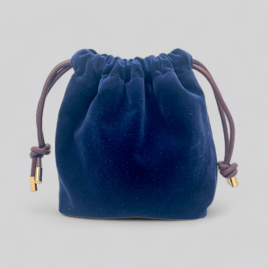 Regular Navy Velvet Bag