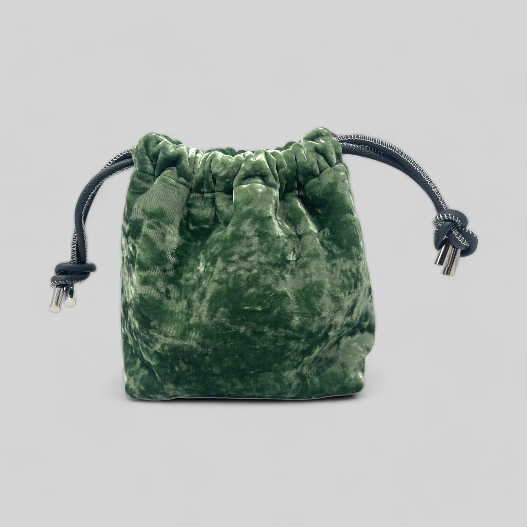 Crushed velvet handbag 2025