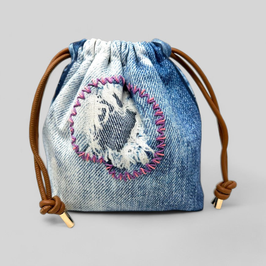 Embroidered Zipper Jean
