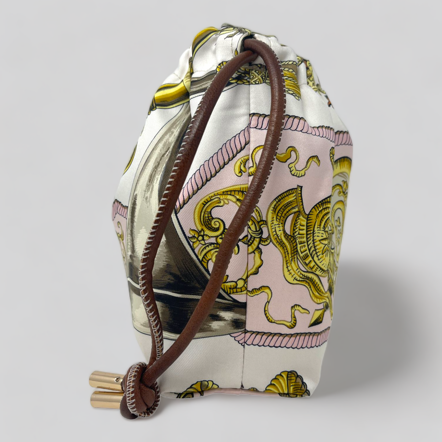 Pink Gold Ivory Vintage Silk