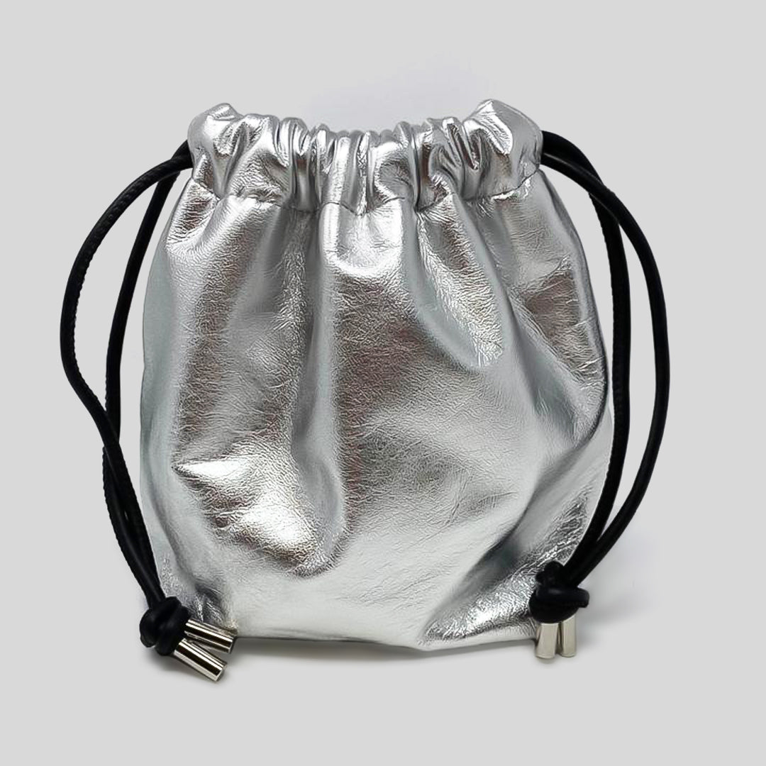 Metallic Silver Leather – Prettysac