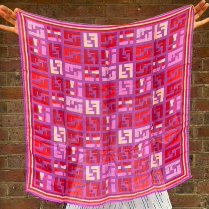 FRIENDS IN FUCHSIA Silk Scarf