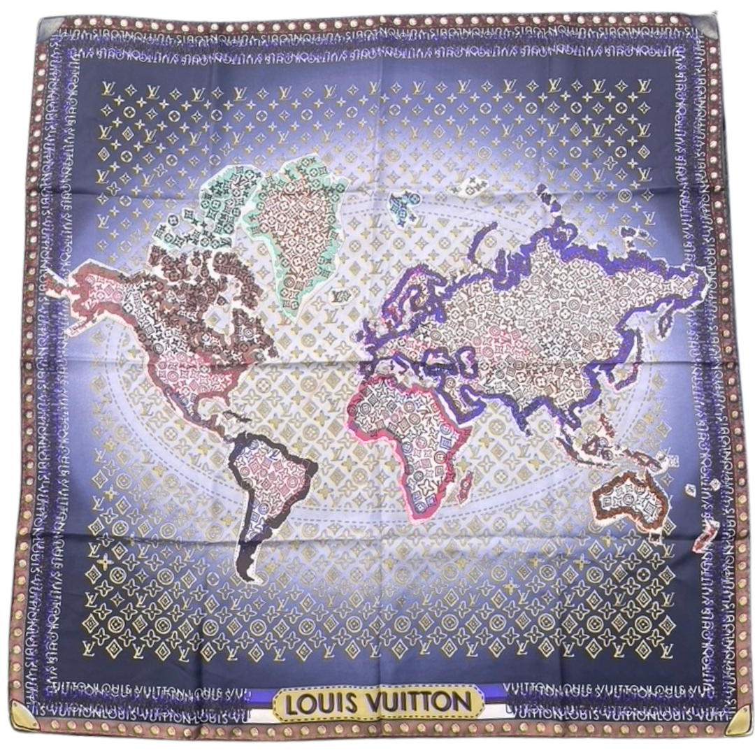 MAP OF THE WORLD Silk Scarf