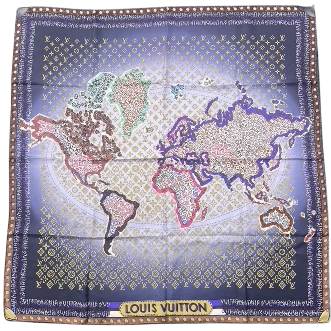 Map of the World Silk Scarf