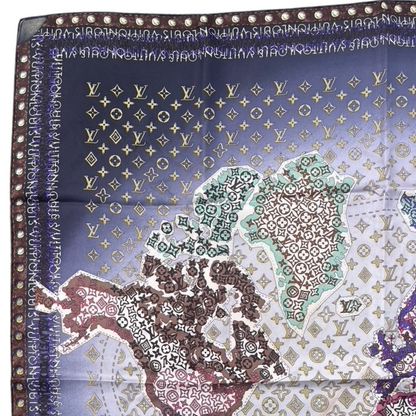 MAP OF THE WORLD Silk Scarf