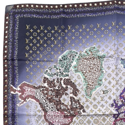 Map of the World Silk Scarf