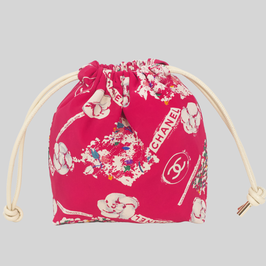 Camellia Fuchsia Silk Bag