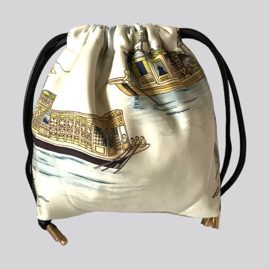 Luxury Handbag with Scarf Detailing – TrenBee