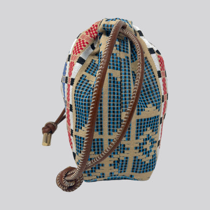 Kente Mosaic Blue Red Bag