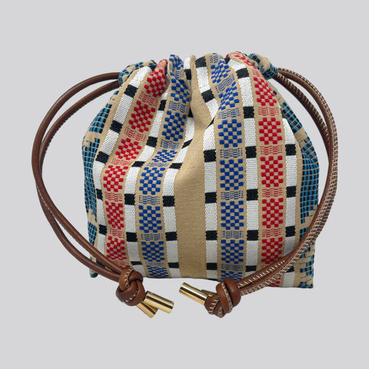 Kente Mosaic Blue Red Bag