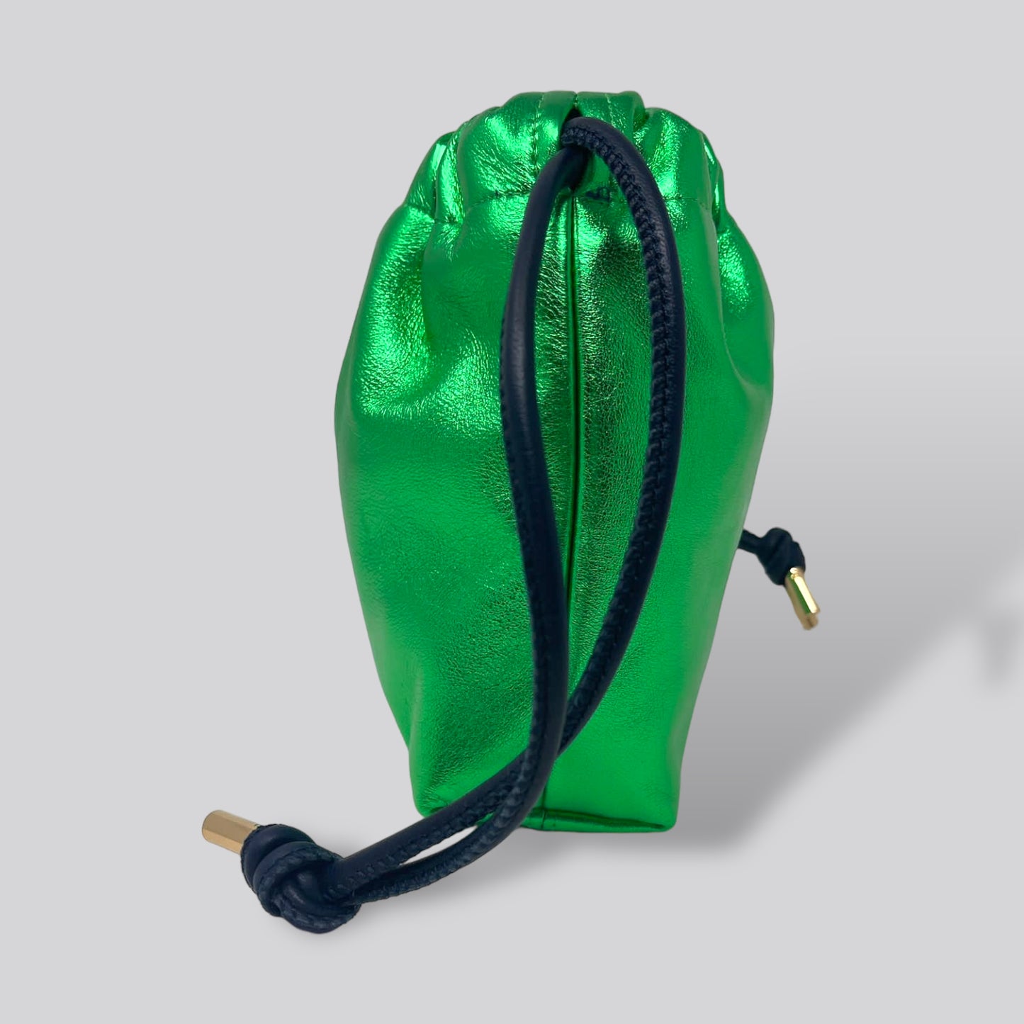 Mini Metallic Emerald Leather Bag