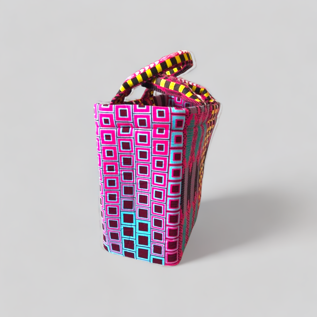 Pink Lemonade Kente Tote Bag