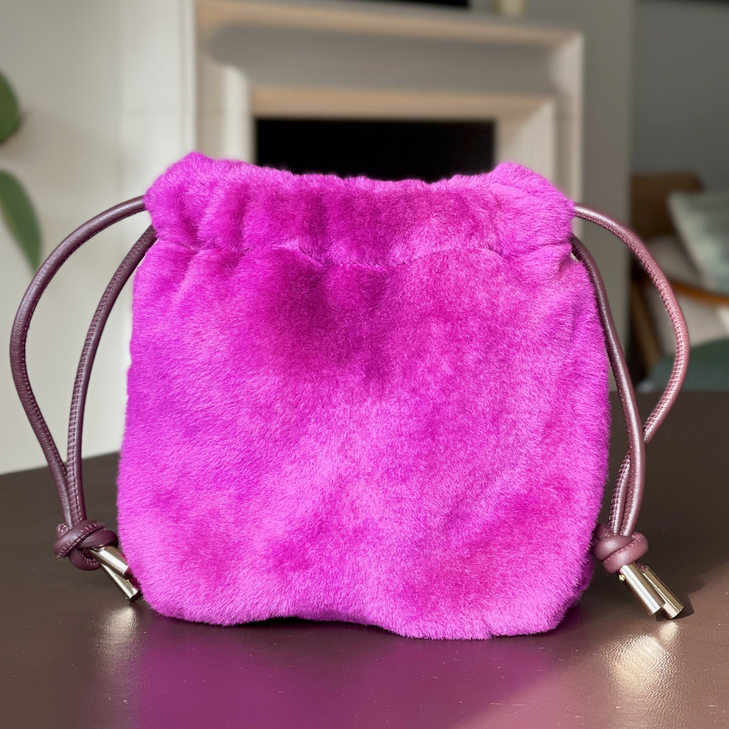 Super Mini Shearling Fuschia