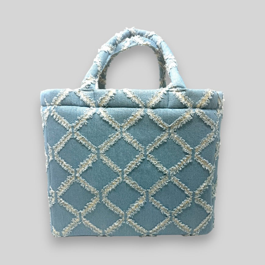 CrissCross Denim Tote Bag