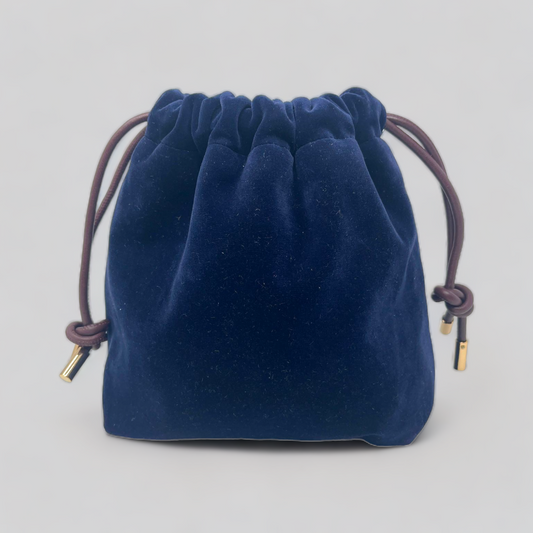 Regular Navy Velvet Bag