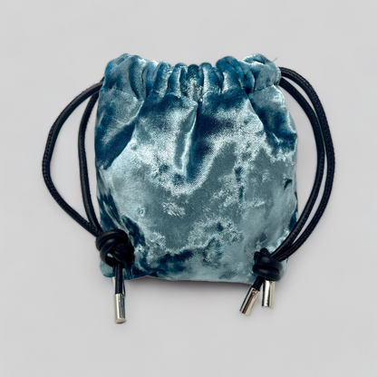 Mini Light Blue Crushed Velvet Bag