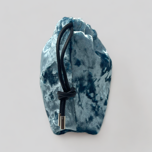 Regular Light Blue Crushed Velvet Bag