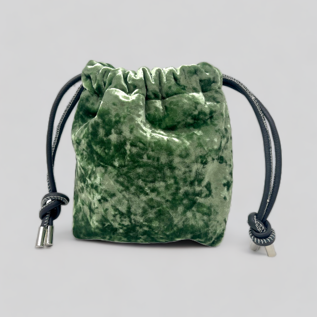 Mini Mint Green Crushed Velvet Bag