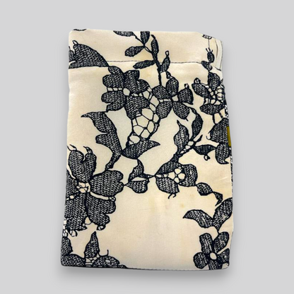 Black Lace Silk Phone Bag