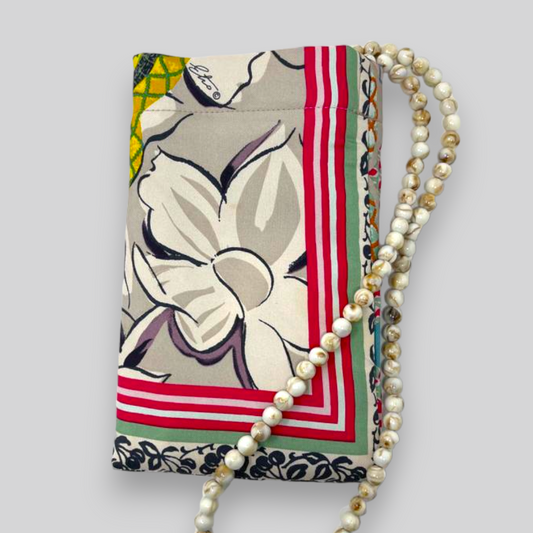 Mixed Media Silk Phone Bag