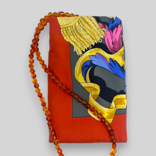 Red and Gold Tassel Phone Bag