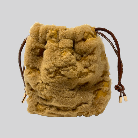 Camel Shearling Bag