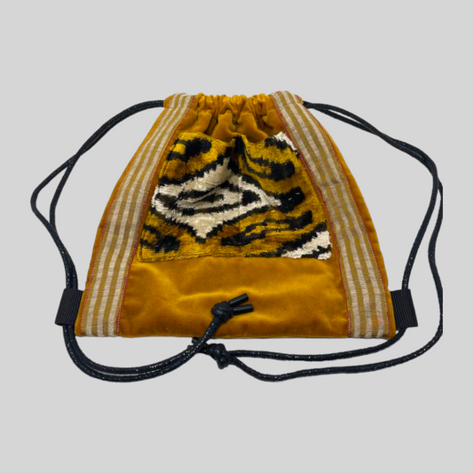 Velvet and Ikat Backpack