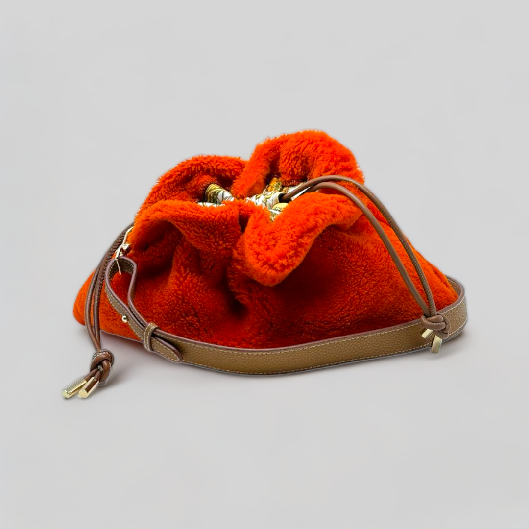 Red Shearling Shoulder Bag - NEW GEN