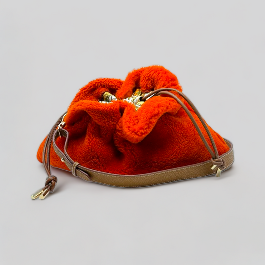 Red Shearling Shoulder Bag - NEW GEN