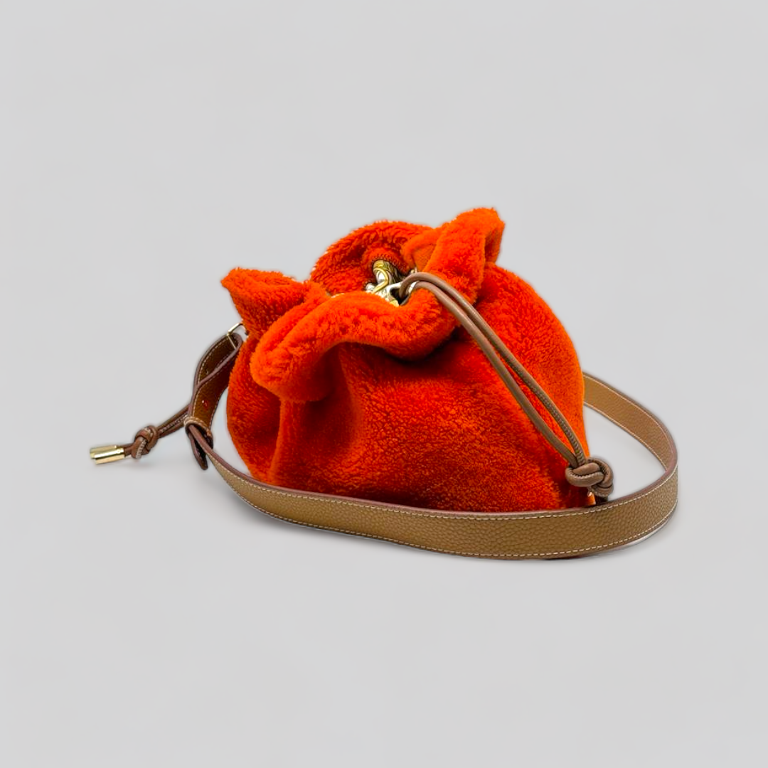 Red Shearling Shoulder Bag - NEW GEN