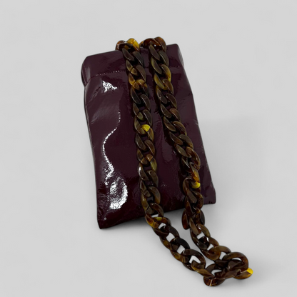 Burgundy Patent Leather Phone Bag