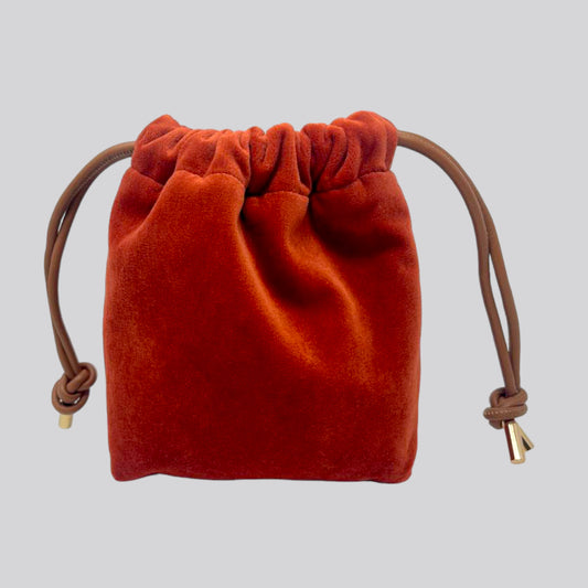 Mini Rust Velvet Bag