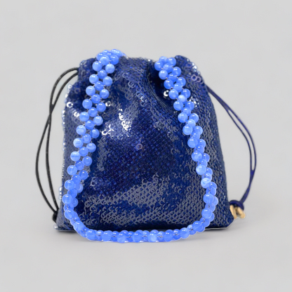 Blue Sequin Mini Bag