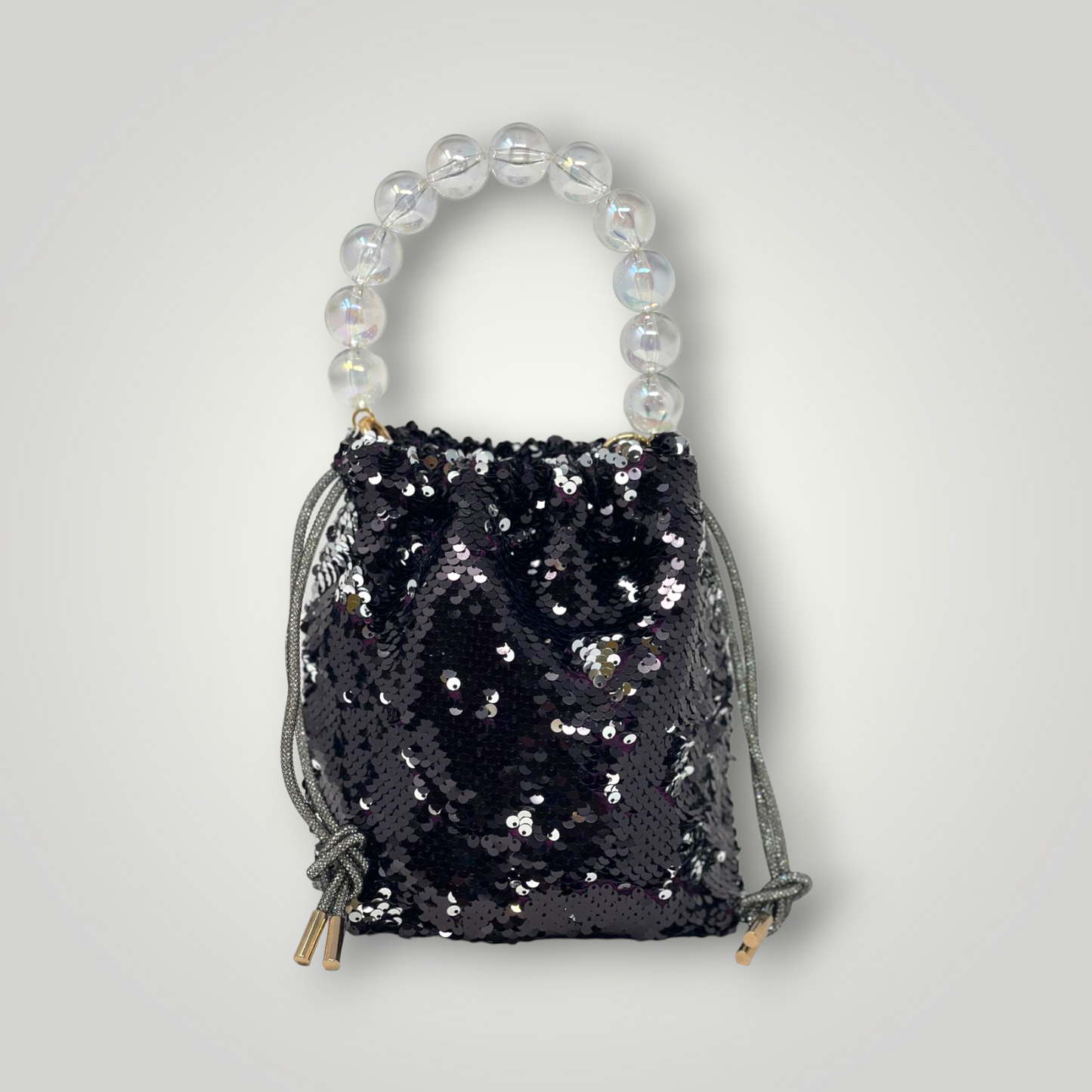 Silvery-Black Sequin Bag
