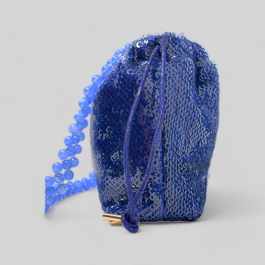 Blue Sequin Mini Bag
