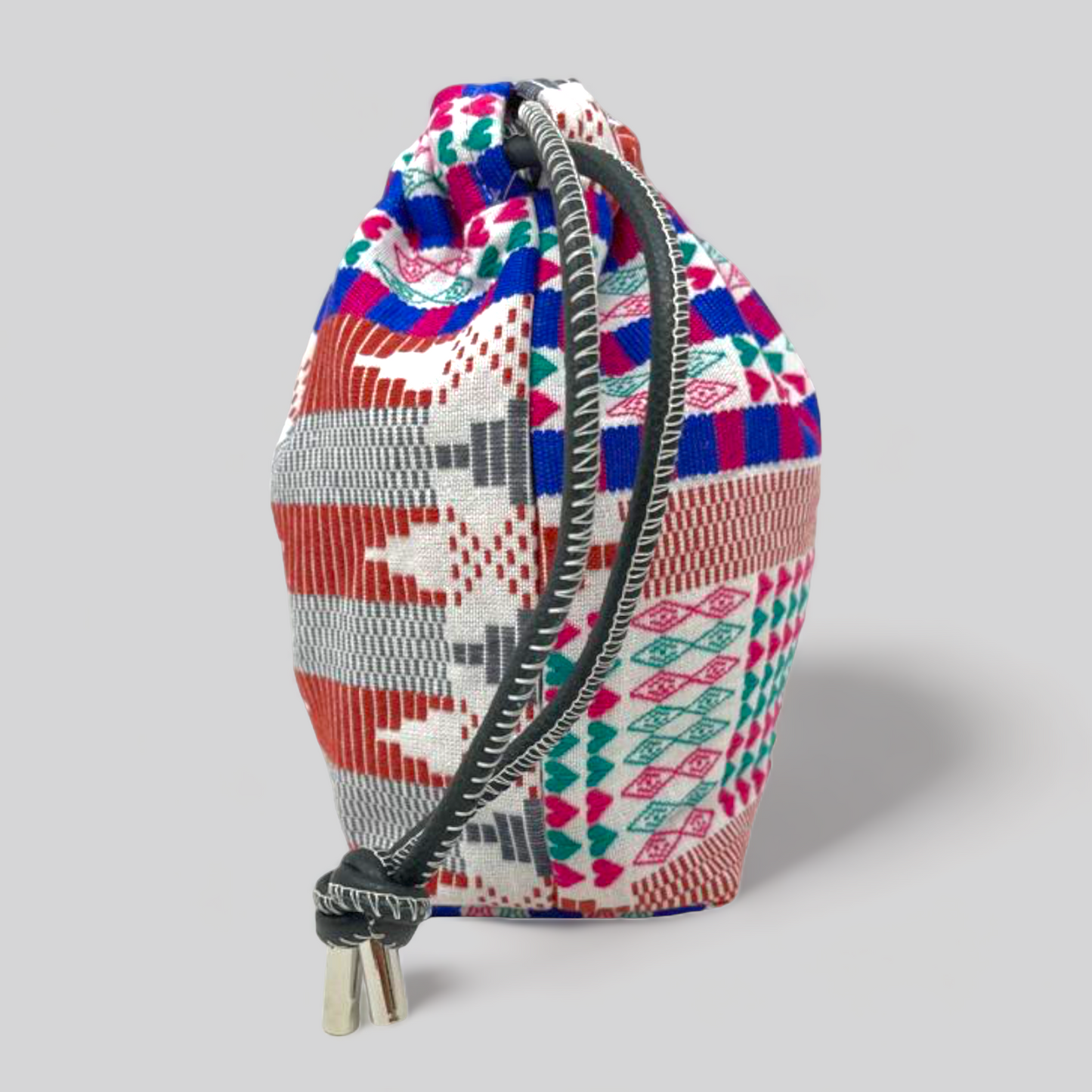 Kente Bag White Pink Blue