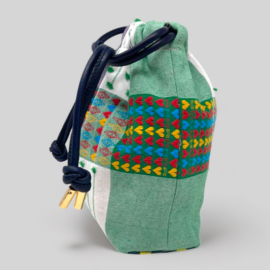 Kente Bag Purple Green White