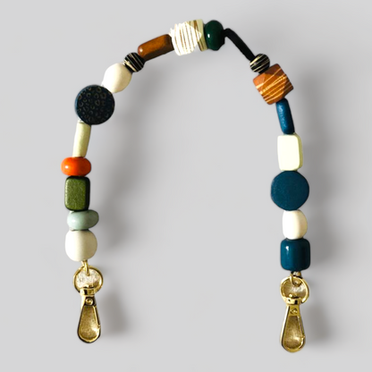 Multi Wooden Bead Wrist Strap