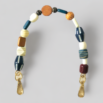 Multi Wooden Bead Wrist Strap