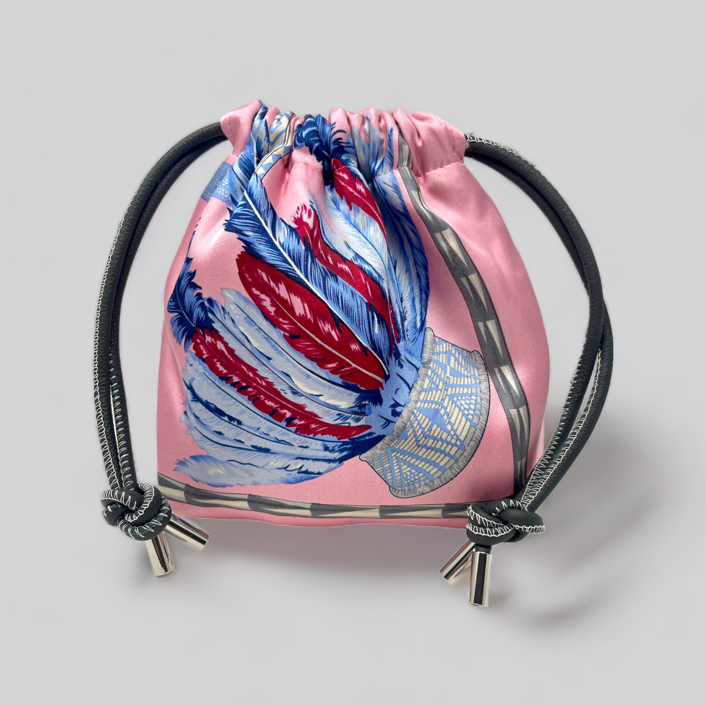 Pink and Blue Feather Bag