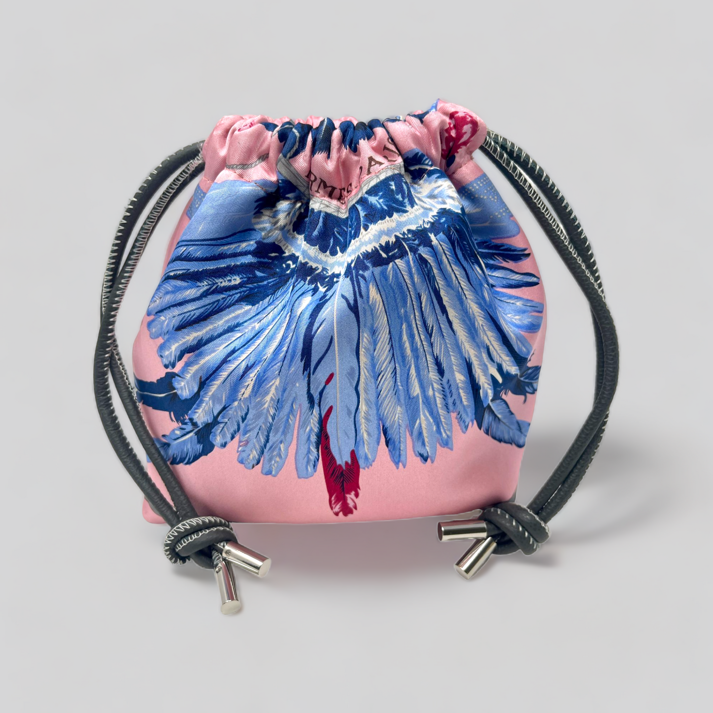 Pink and Blue Feather Bag