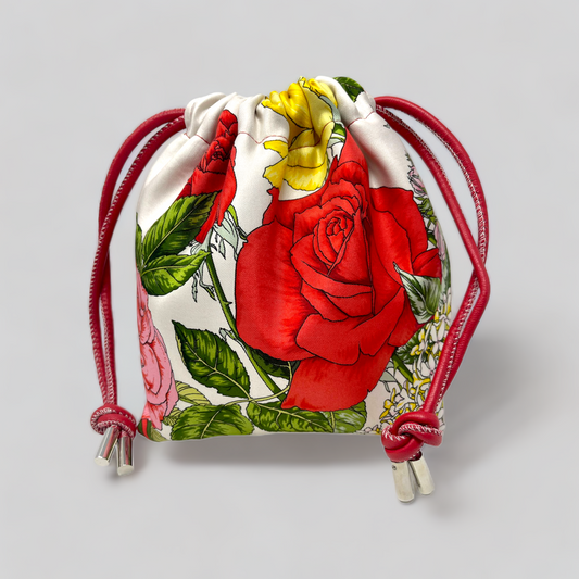 Yellow And Red Floral Bag
