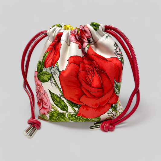 Yellow And Red Floral Bag