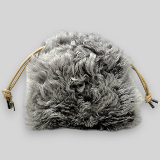 NEW GEN Light Grey Shearling Bag