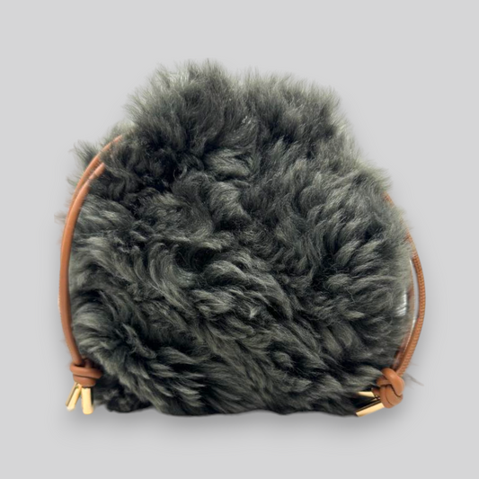 NEW GEN Dark Grey Shearling Bag