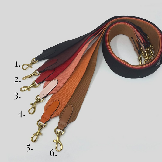 Canvas Leather Straps - Red Tones