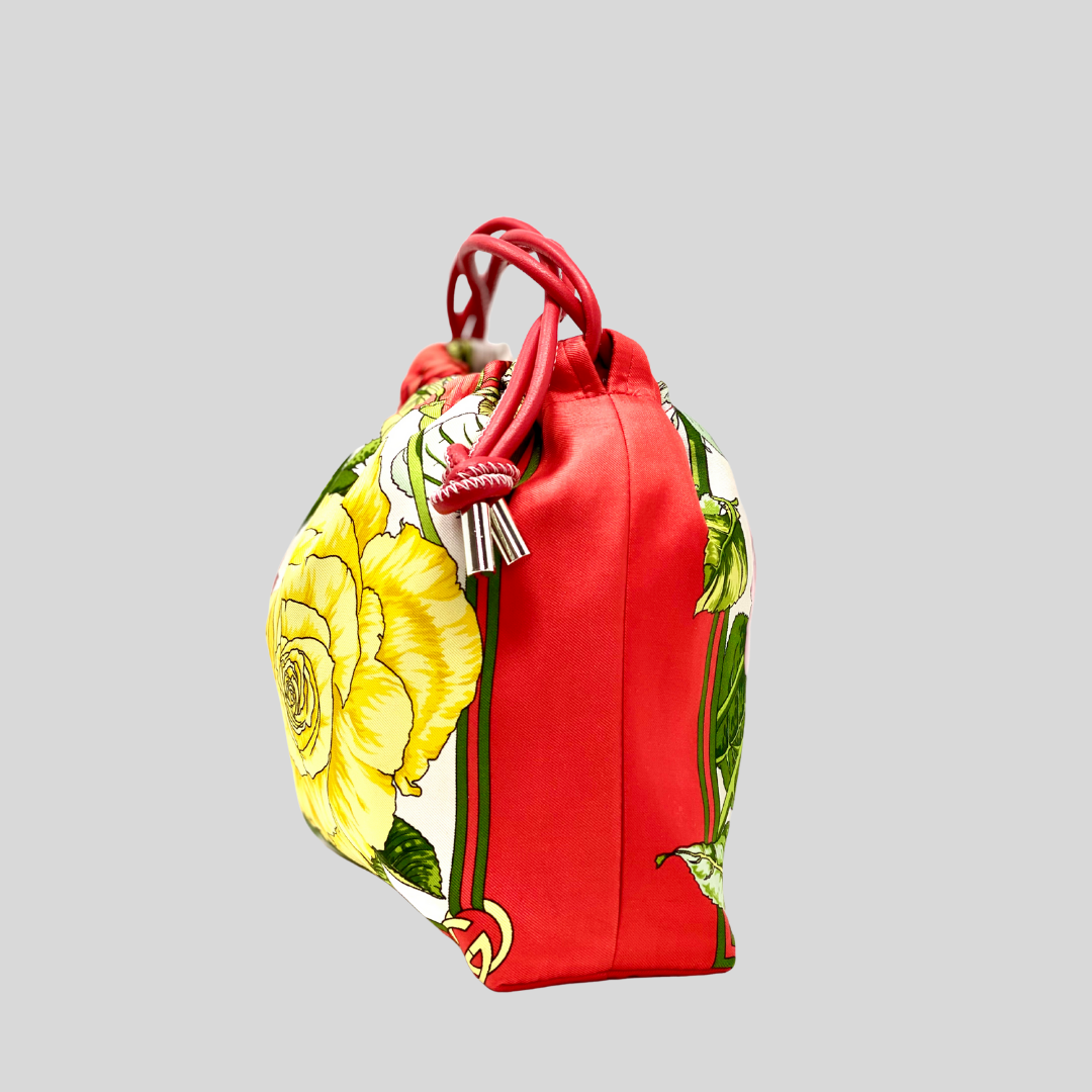 Yellow And Red Floral Bag