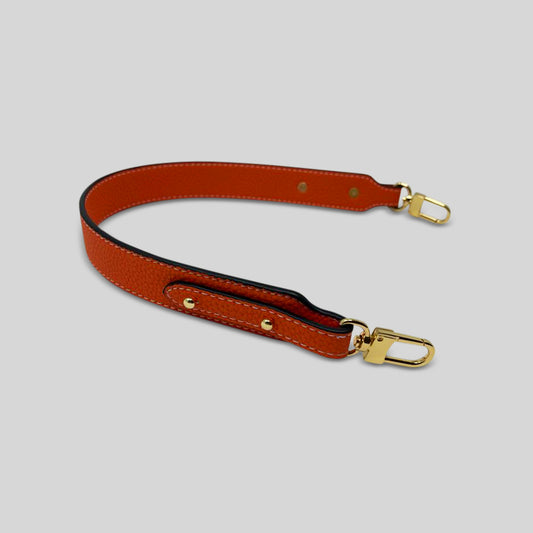 Leather Strap Orange with Gold Hardware