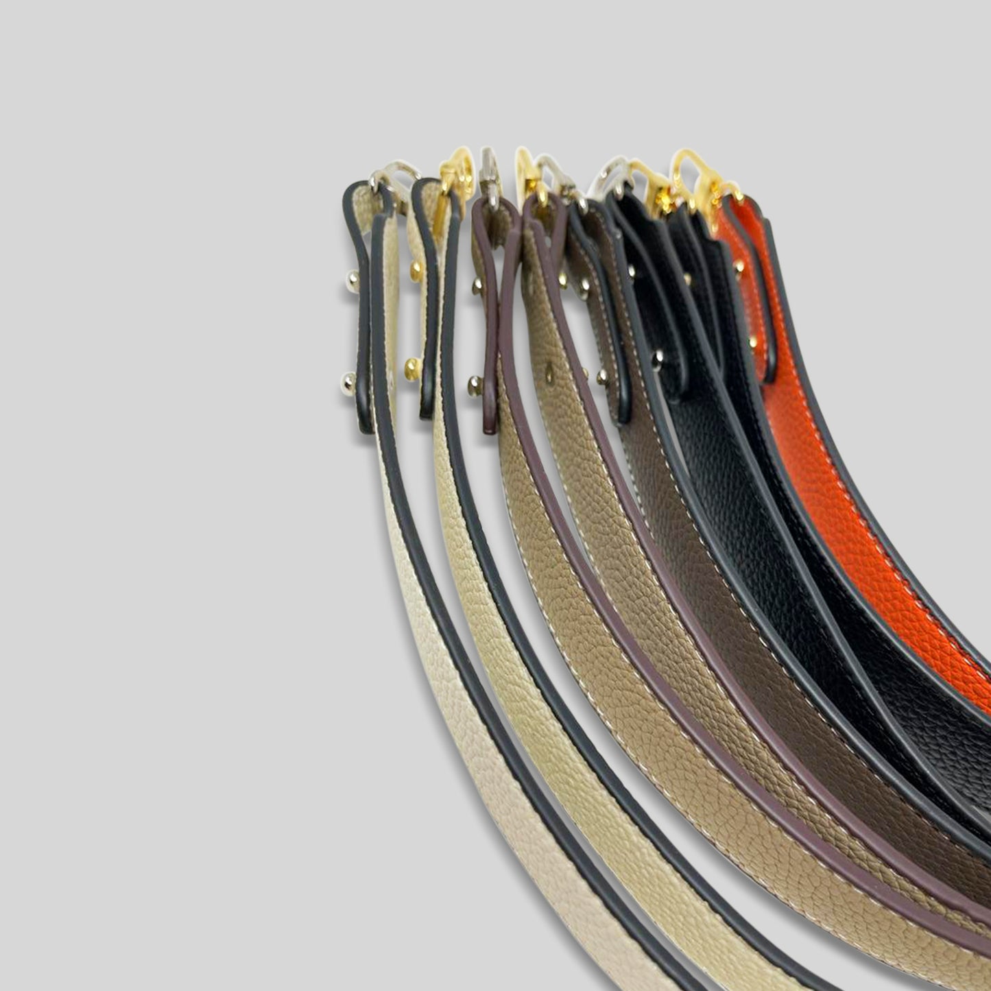 Leather Strap Ivory with Gold Hardware