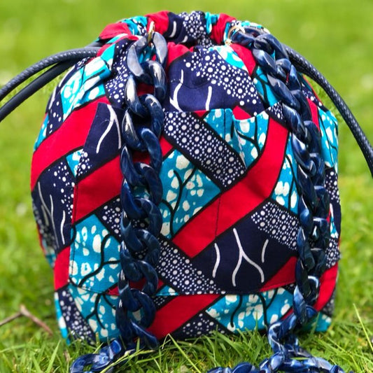 Azure Honeycomb African Print